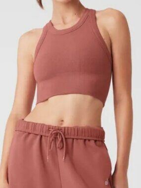 Alo Yoga Seamless Delight High Neck Bra Top